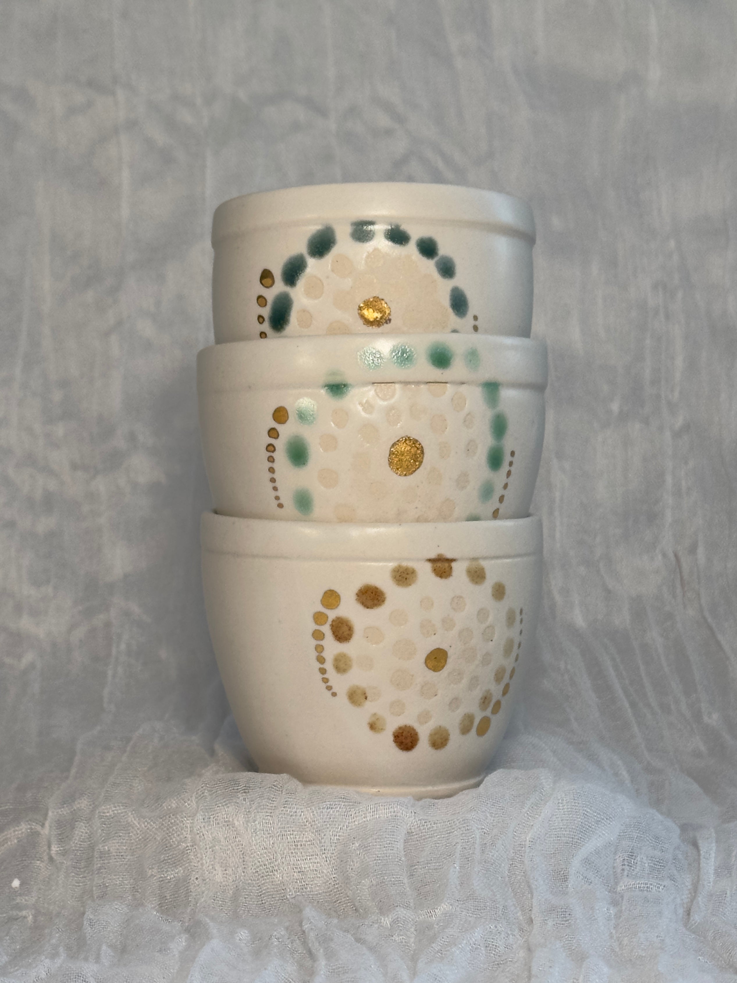 Handmade Teacup w/18kt Gold Luster - Jordan King Clay