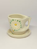 Espresso Cup & Saucer w/18kt gold detail - Jordan King Clay