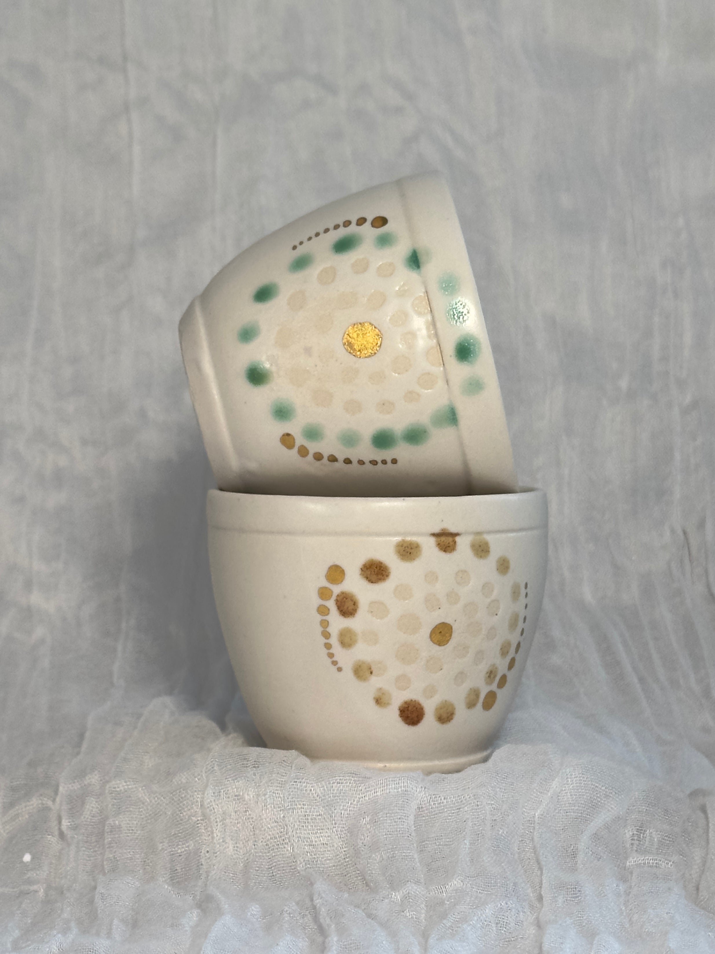 Handmade Teacup w/18kt Gold Luster - Jordan King Clay