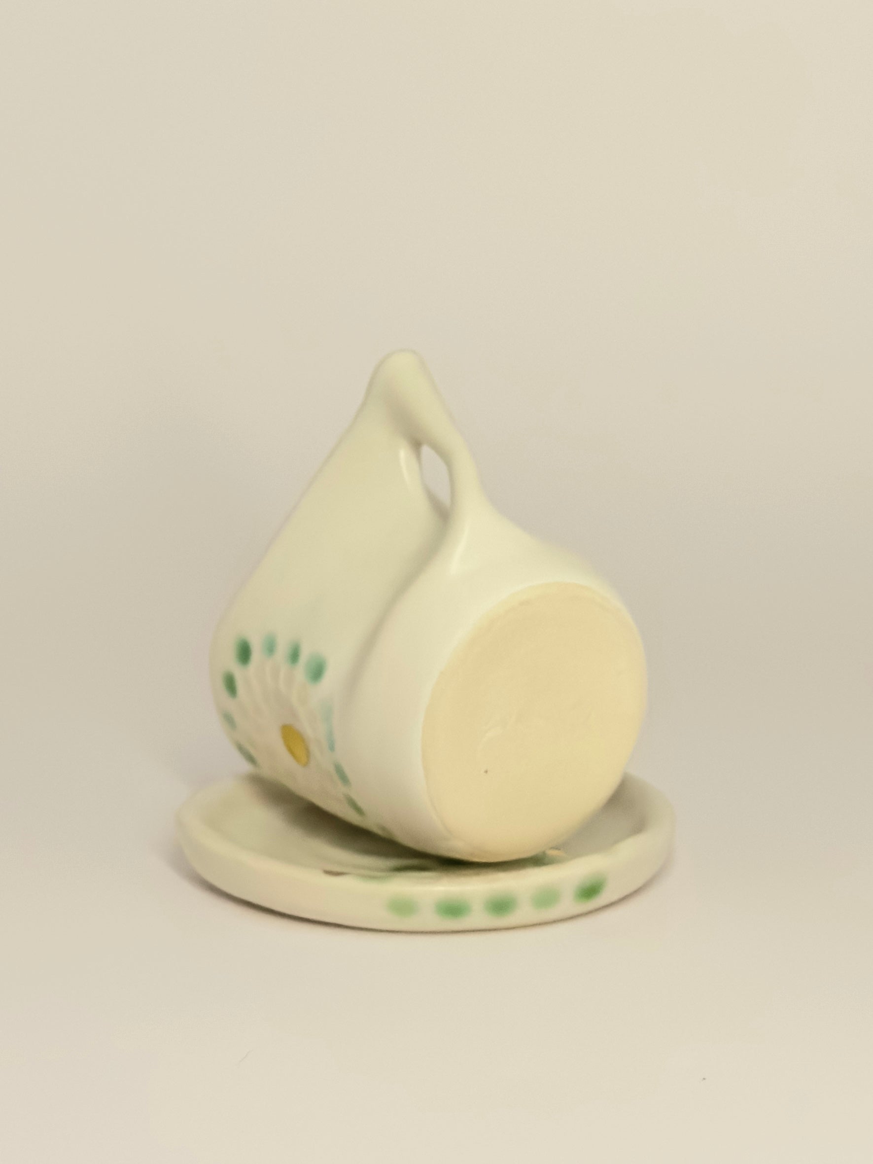 Espresso Cup & Saucer w/18kt gold detail - Jordan King Clay