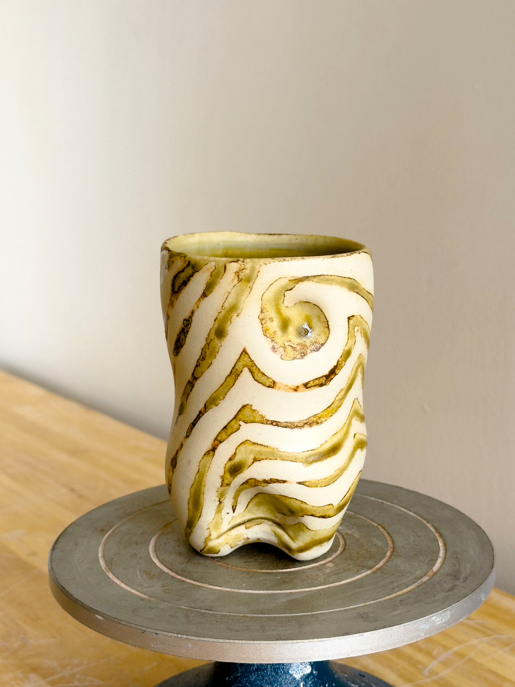 Handmade Cup - Amber Ash Seloura #4 - Jordan King Clay