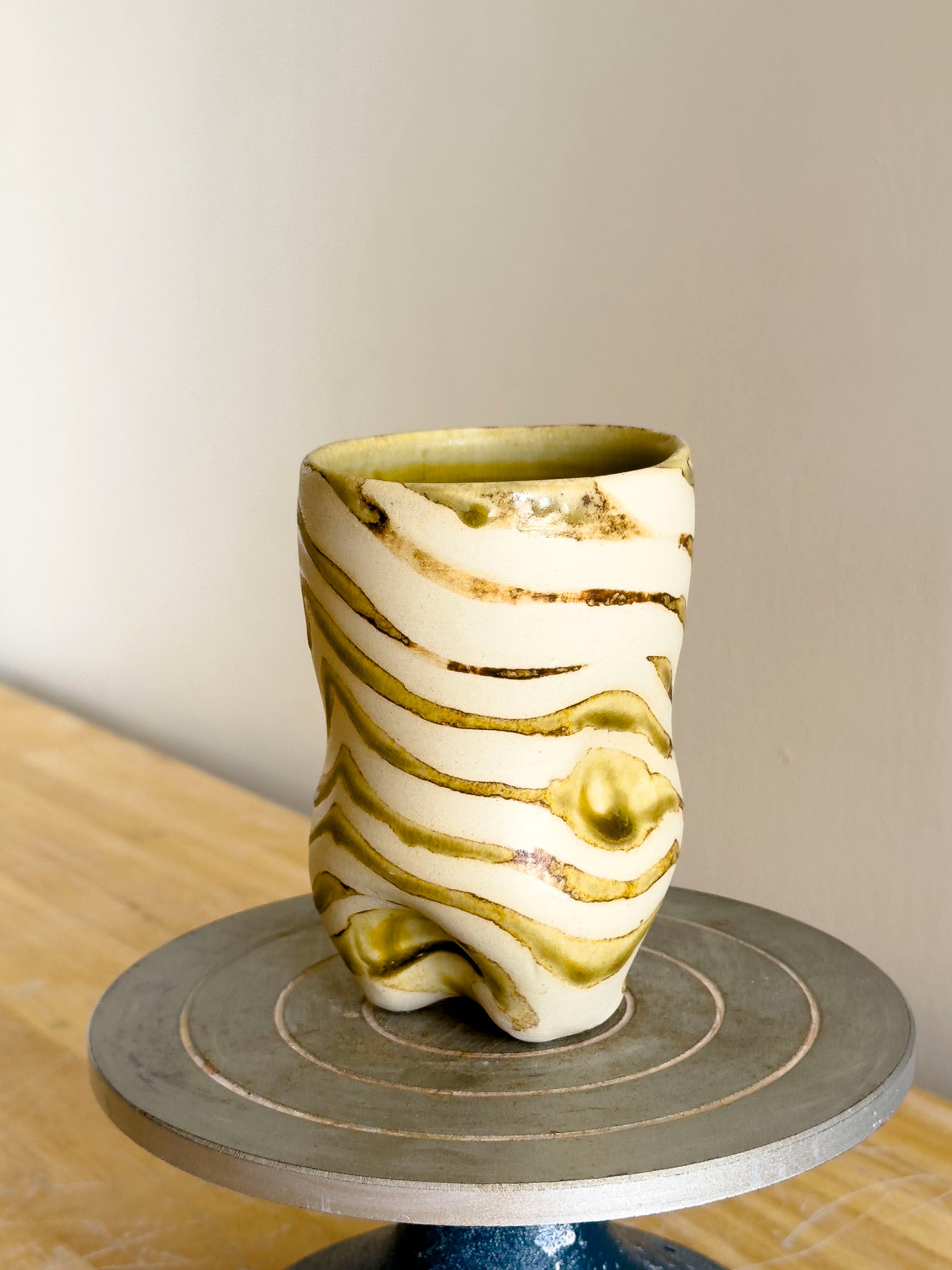 Handmade Cup - Amber Ash Seloura #4 - Jordan King Clay