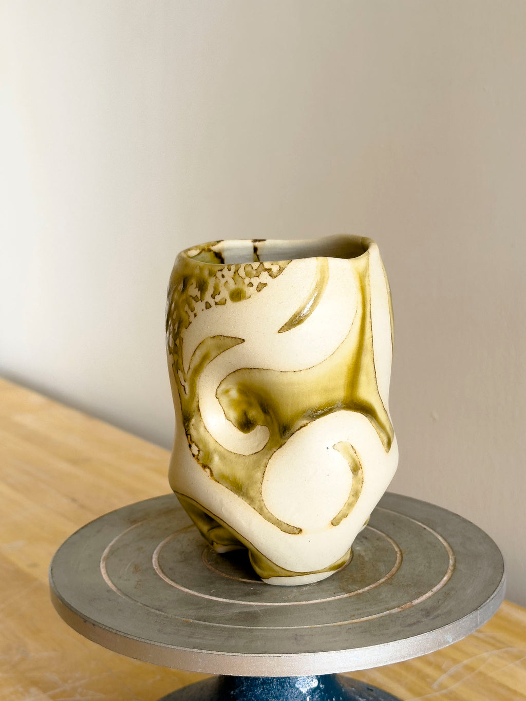 Handmade Cup - Amber Ash Seloura #5 - Jordan King Clay