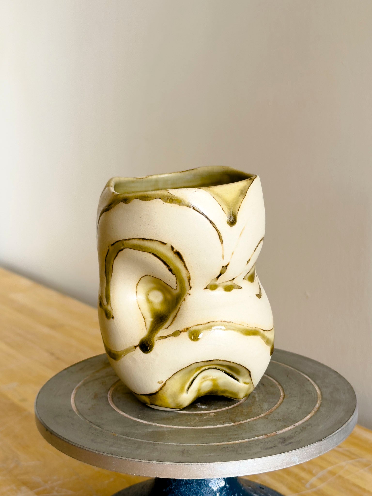 Handmade Cup - Amber Ash Seloura #6 - Jordan King Clay