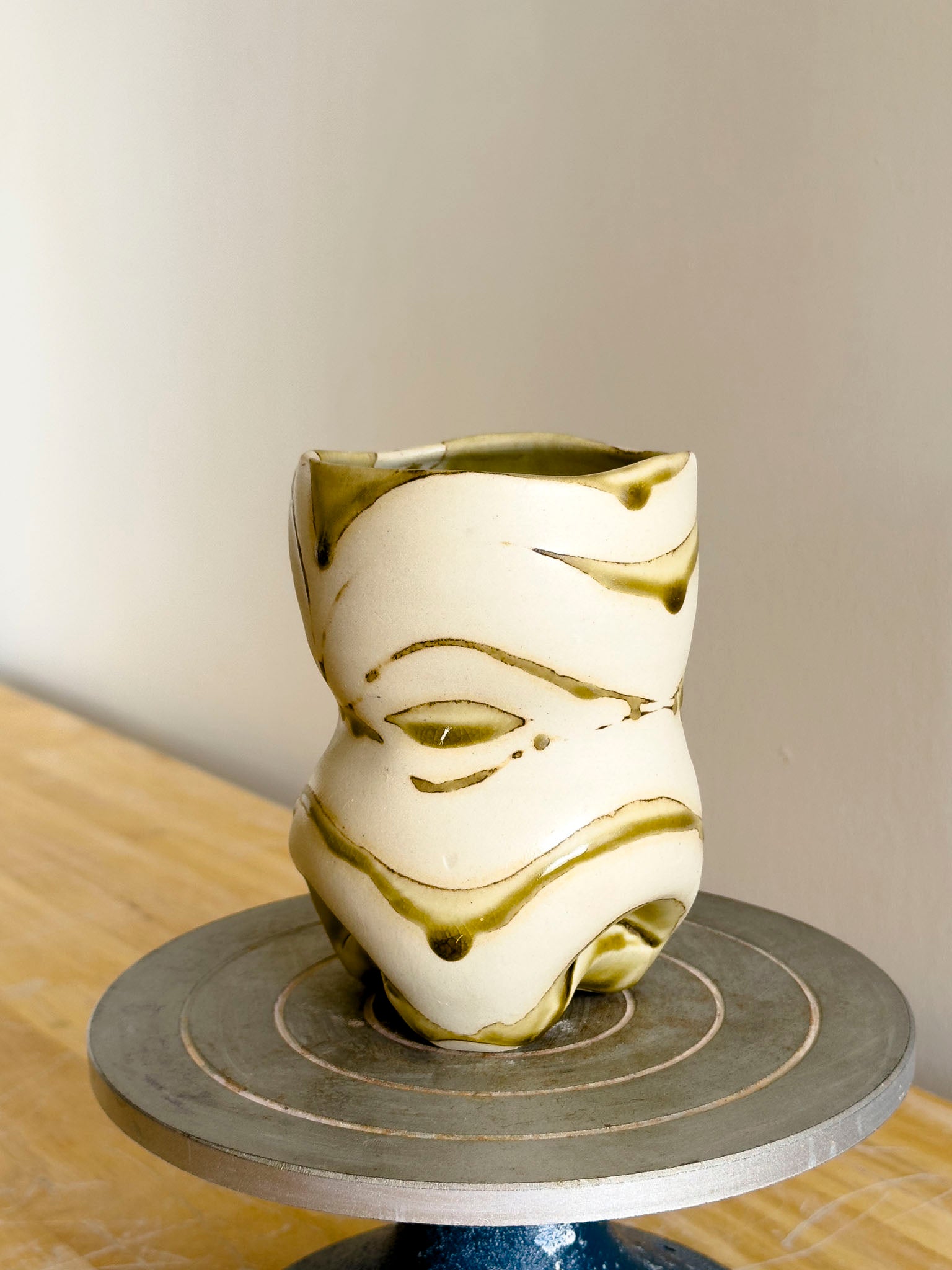 Handmade Cup - Amber Ash Seloura #6 - Jordan King Clay