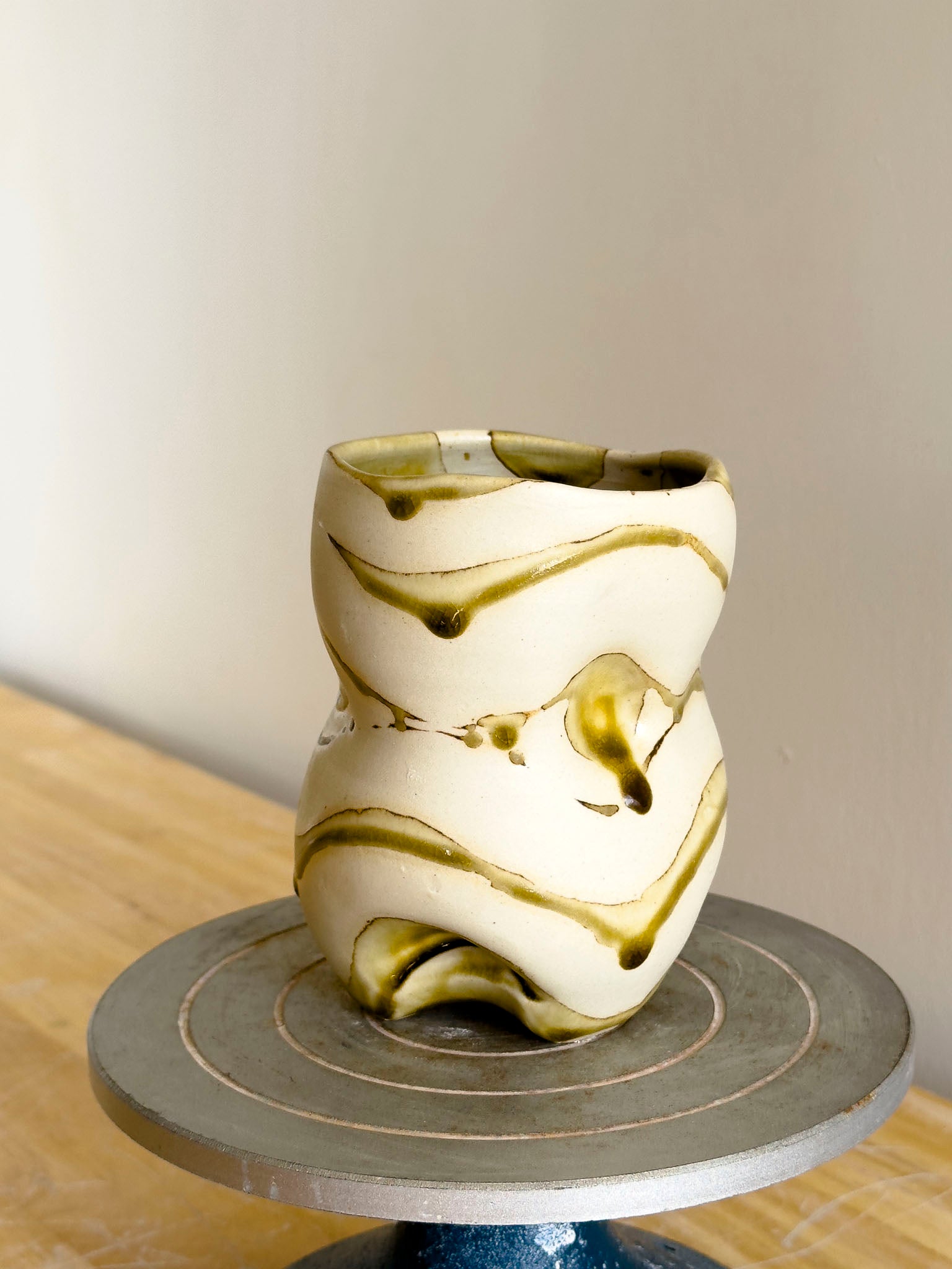 Handmade Cup - Amber Ash Seloura #6 - Jordan King Clay