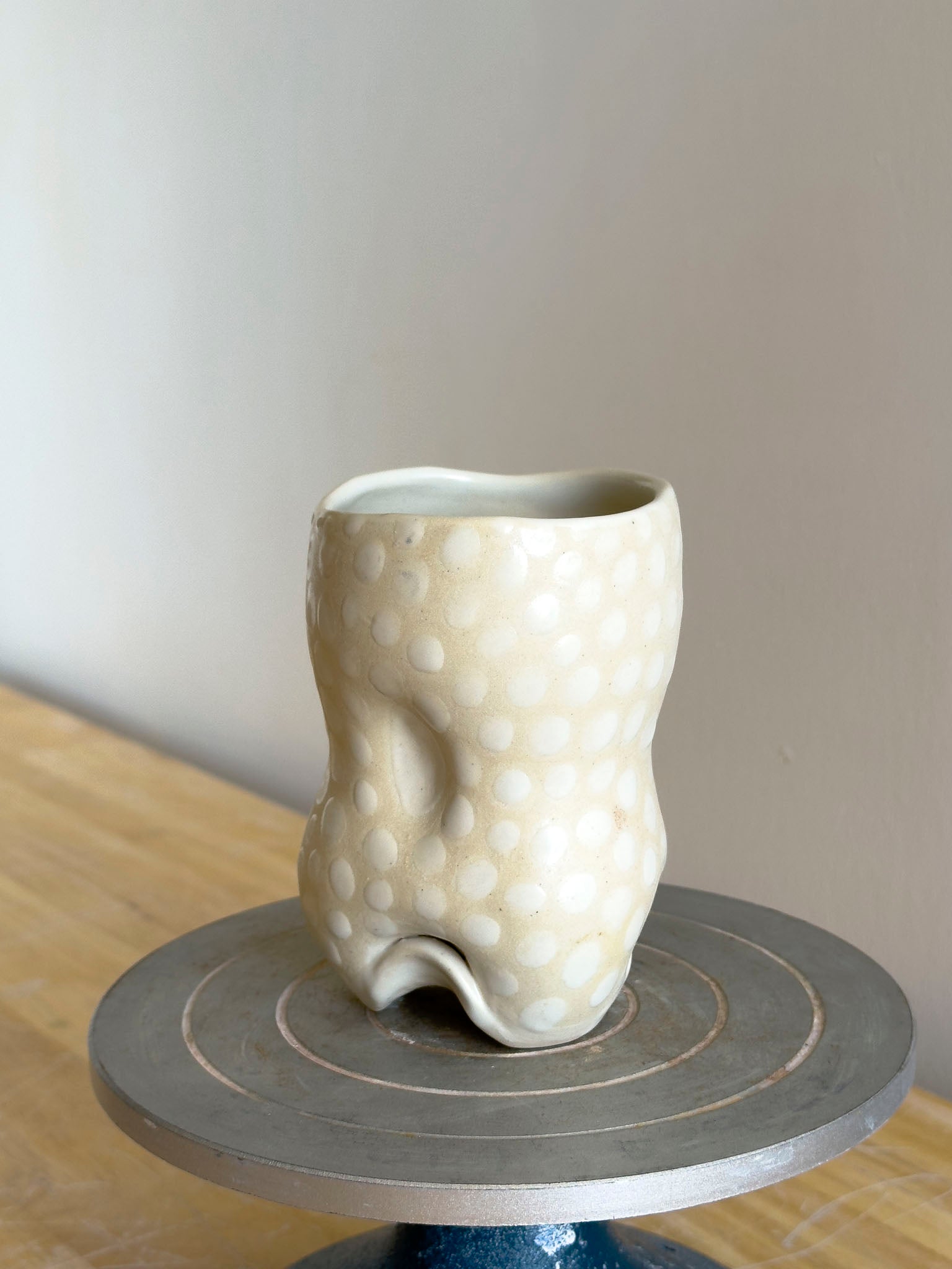 Handmade Cup - Frosted Earth Seloura #5 - Jordan King Clay