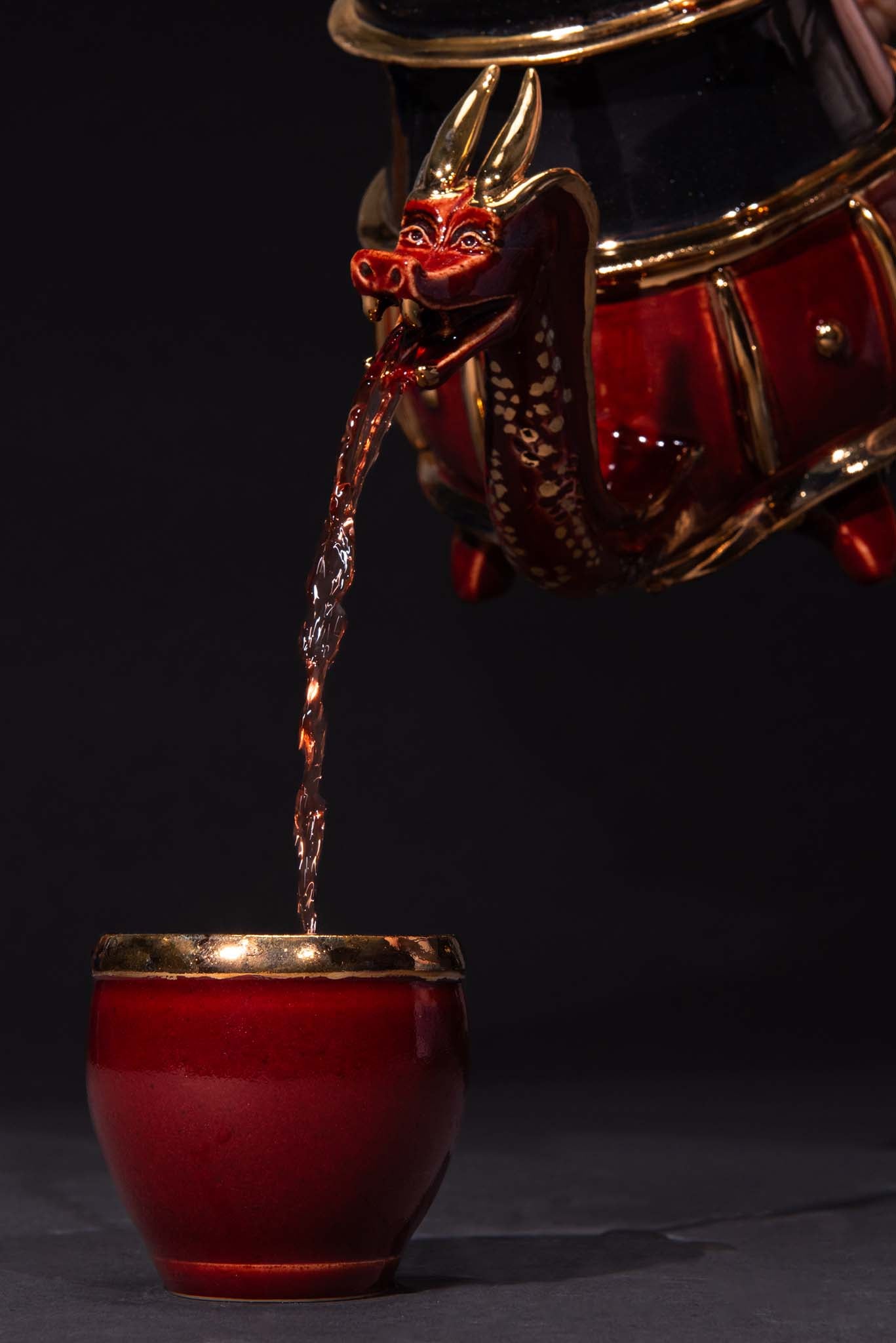 Uncle Iroh's Tea Set - Red Dragon - Jordan King Clay